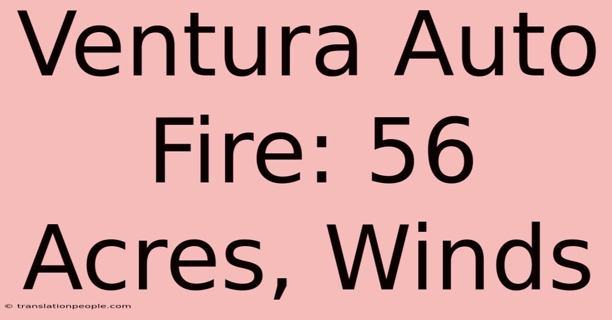 Ventura Auto Fire: 56 Acres, Winds