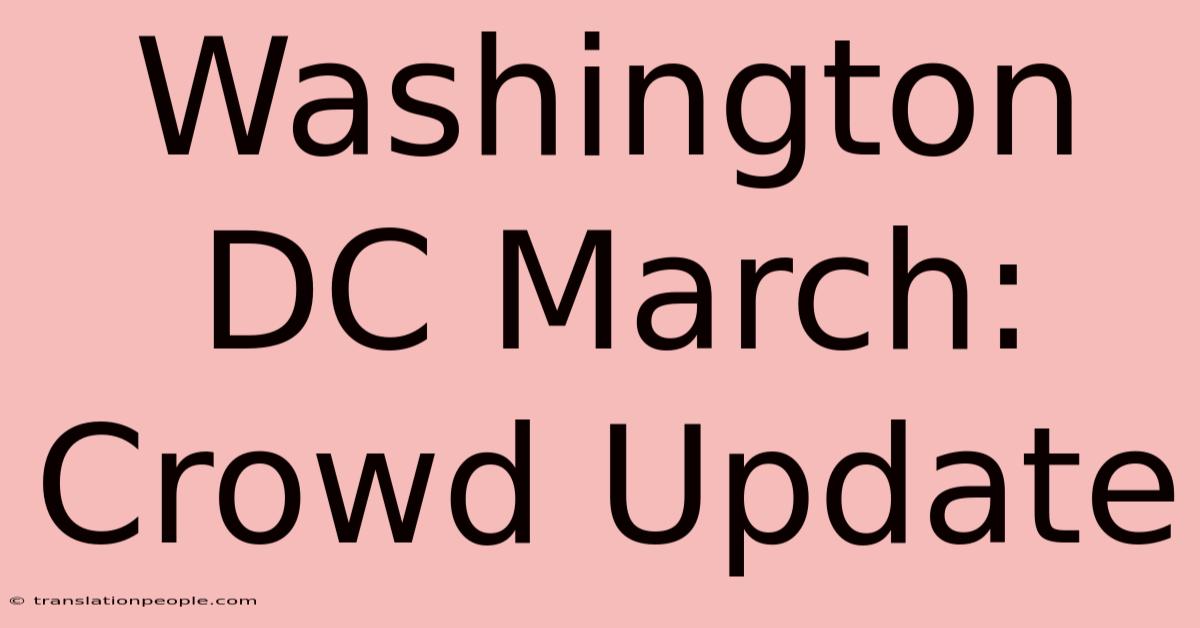 Washington DC March: Crowd Update