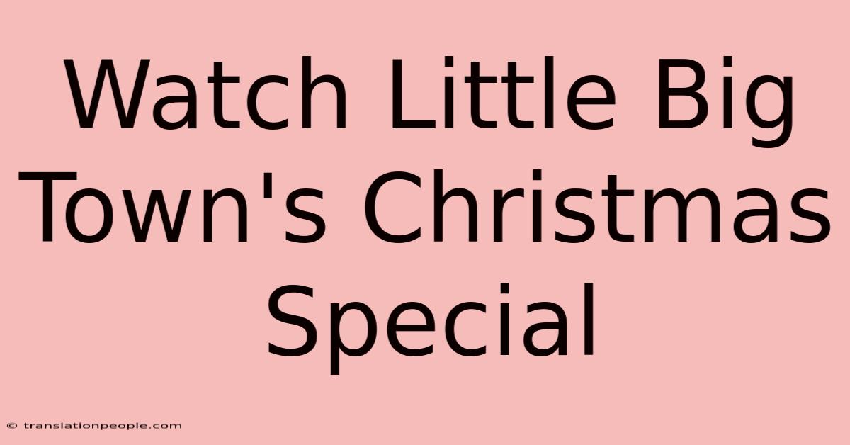 Watch Little Big Town's Christmas Special