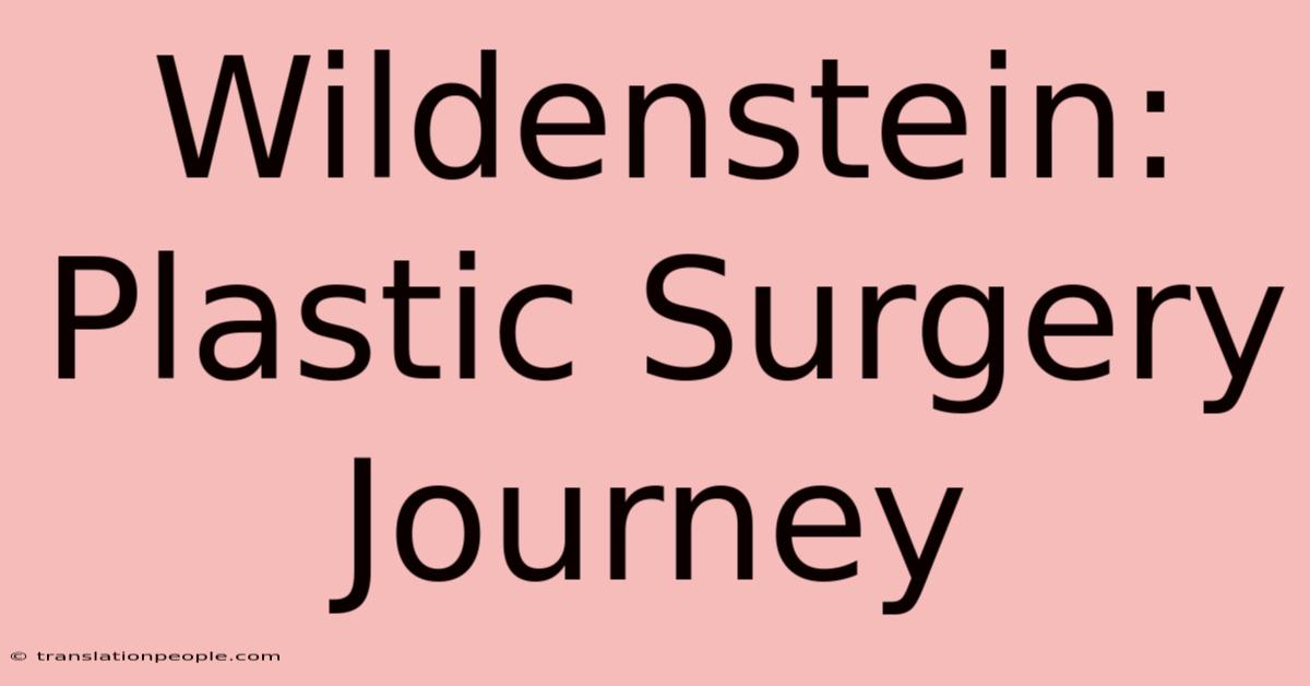 Wildenstein: Plastic Surgery Journey