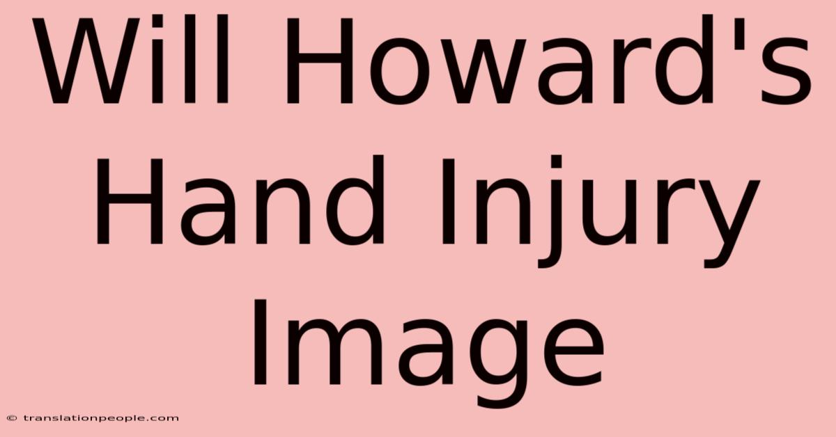 Will Howard's Hand Injury Image