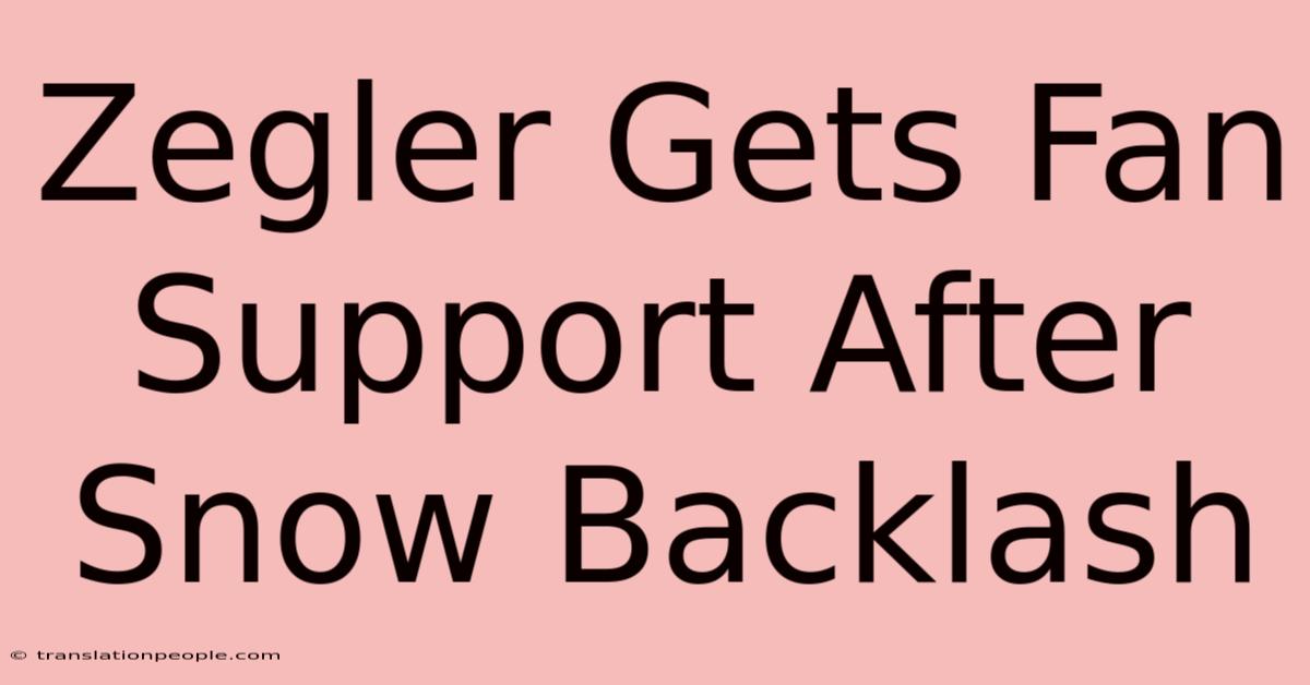 Zegler Gets Fan Support After Snow Backlash